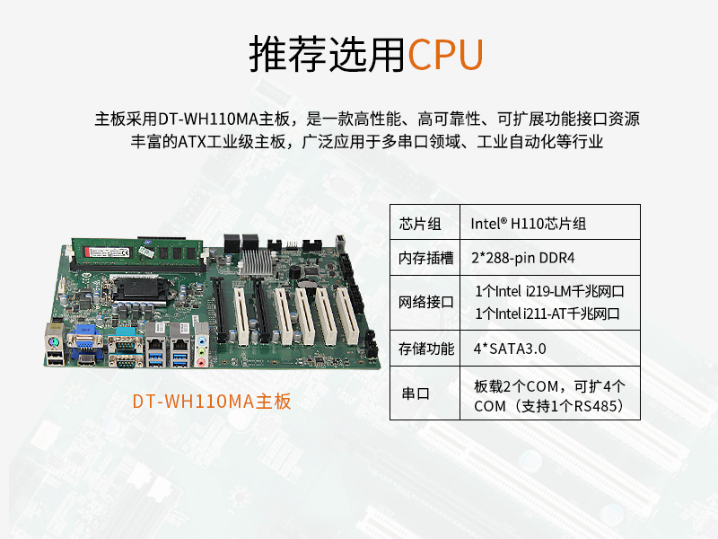 東田酷睿6代工業電腦|4U工控機|DT-610L-WH110MA