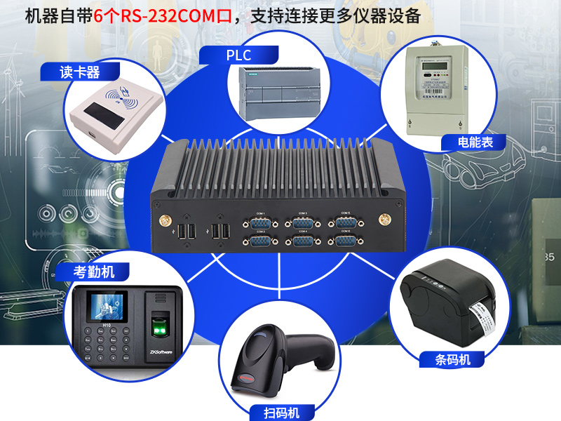 天津酷睿7代工業計算機|無風扇嵌入式工控機|DTB-2042-7200U