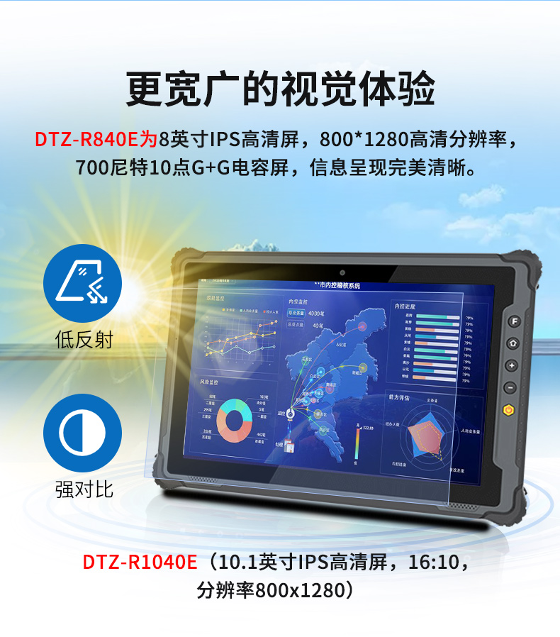 國產8寸三防加固平板,10000mAh超強續費,IP65防護,DTZ-R840E.jpg